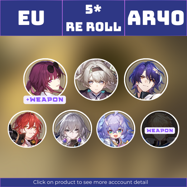 EU|TL40|Kafka, Firefly, Dr. Ratio, Himeko, Bronya, Bailu|Patience Is All You Need, Moment of Victory||Instant delivery [RR1132]