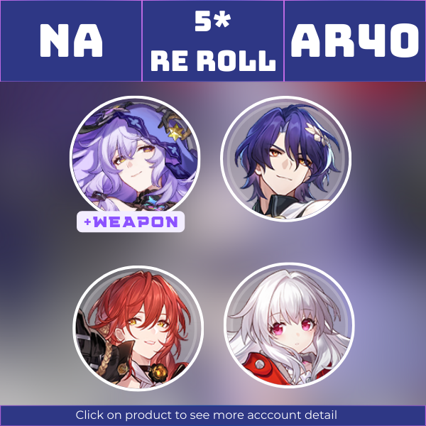 NA|TL40|Black Swan, Dr. Ratio, Clara, Himeko|Reforged Remembrance||Instant delivery [RR1179]