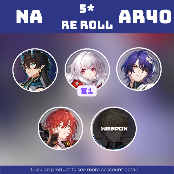 NA|TL40|Dan Heng IL, Dr. Ratio, ClaraE1, Himeko|Moment of Victory|Lost 50/50 Char|Instant delivery [RR1281]