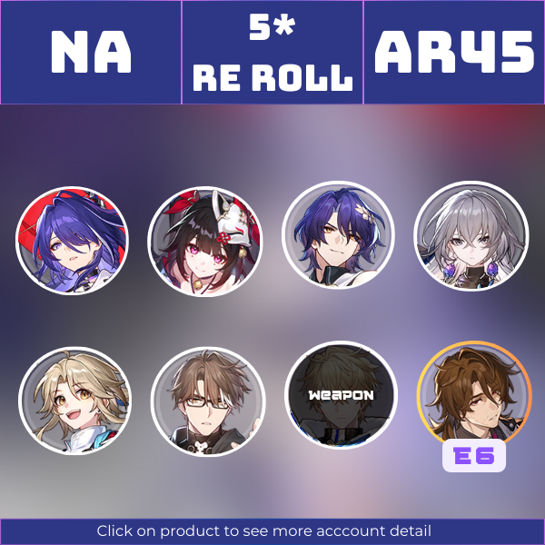 NA|TL45|Acheron, Sparkle, Dr. Ratio, Bronya, Welt, Yanqing, GallagherE6|Moment of Victory||Instant delivery [RR1368]