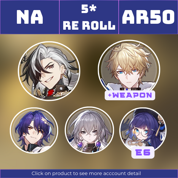 NA|TL50|Firefly, Dr. Ratio, Bronya, Clara, Gepard, PelaE6|Moment of Victory||Instant delivery [RR1494]