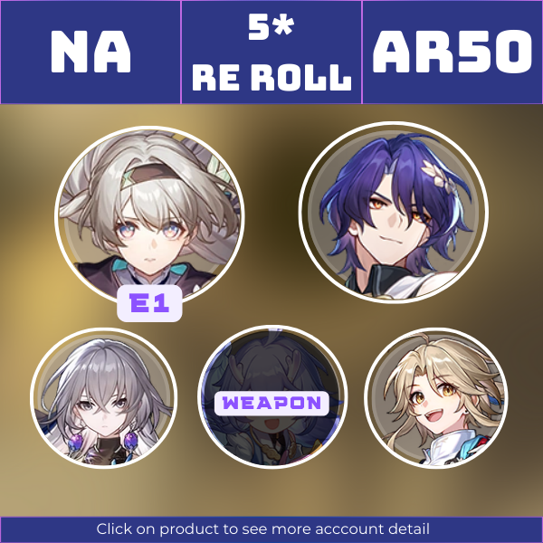 NA|TL50|FireflyE1, Dr. Ratio, Bronya, Yanqing|Time Waits for No One||Instant delivery [RR1499]