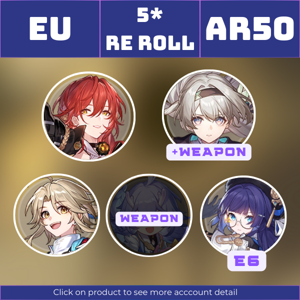 EU|TL50|Firefly, Himeko, Yanqing, PelaE6|Whereabouts Should Dreams Rest, Time Waits for No One||Instant delivery [RR1522]