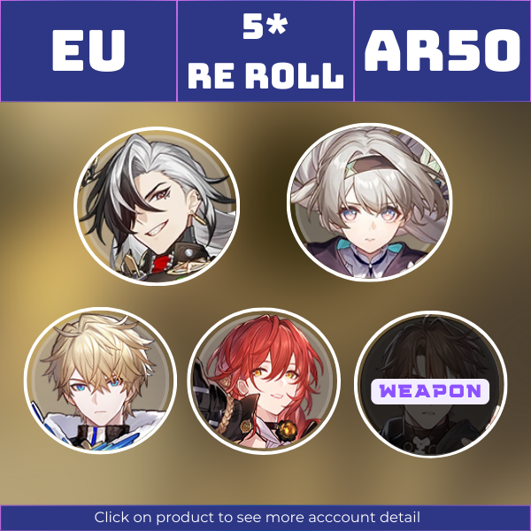 EU|TL50|Boothill, Firefly, Gepard, Himeko|In the Name of the World||Instant delivery [RR1545]