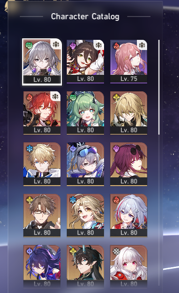 Asia|TL70|SeeleE2, Danheng Imbibitor Lunae E1, Kafka, Huohuo and more 5-star Chars + LCs|Can clear MoC 12|Instant delivery [AS1013]